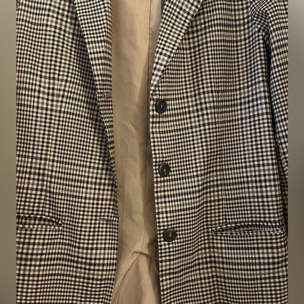 BB DAKOTA by Steve Madden Checking Up longline plaid blazer - Picture 7 of 8